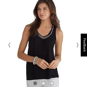 White House Black Market Bead Embellished Tank